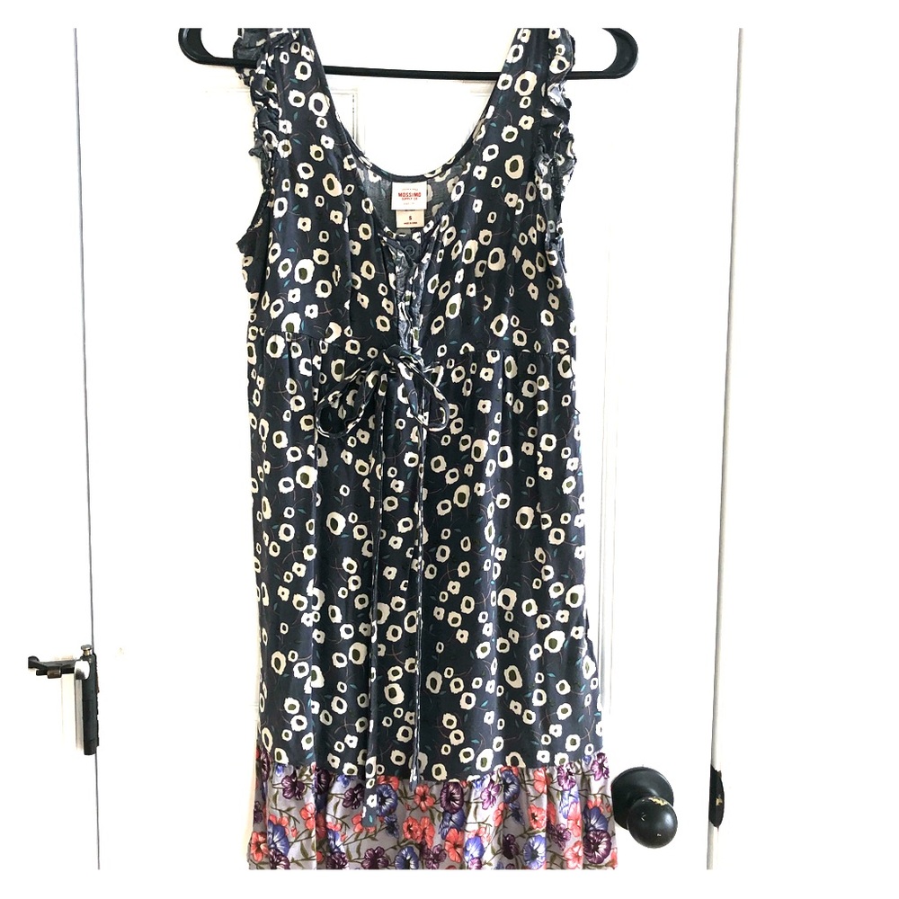 Blue Floral Boho Summer Dress